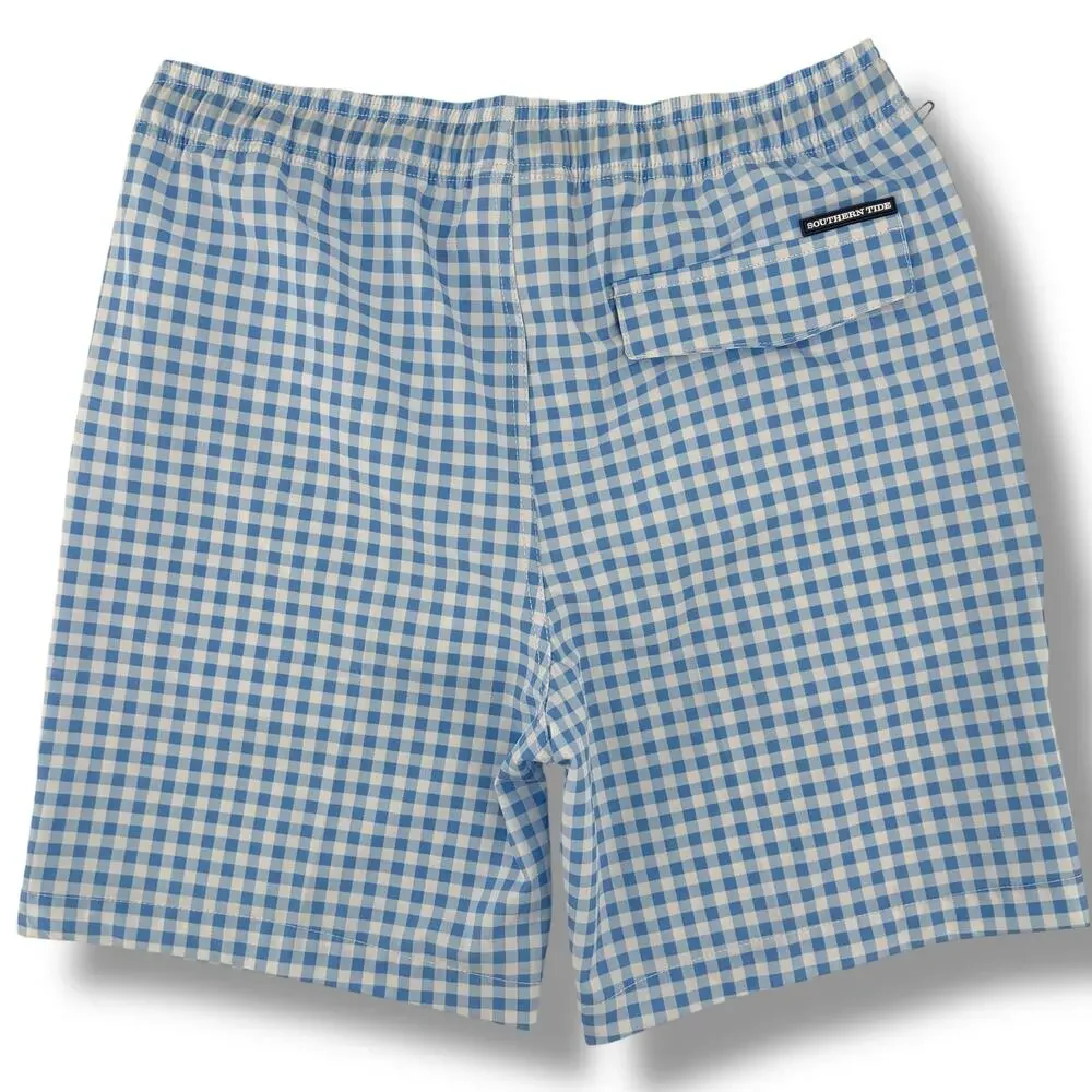 Southern Tide Baldwin Gingham Plaid Check Swim Trunk Shorts Boys Size XL 16